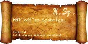 Mérész Szabolcs névjegykártya