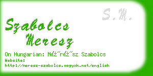 szabolcs meresz business card